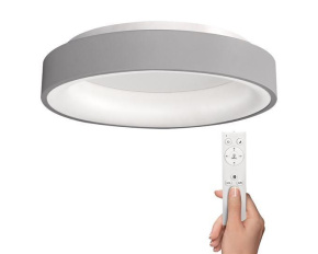 Solight LED stropní světlo kulaté Treviso, 48W, 2880lm, stmívatelné, dálkové ovládání, šedá