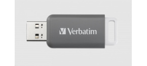 VERBATIM Flash Disk 128GB DataBar USB 2.0 Drive, šedá