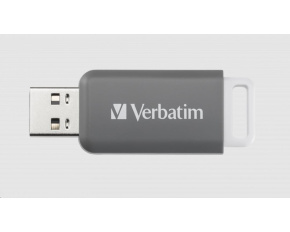 VERBATIM Flash Disk 128GB DataBar USB 2.0 Drive, šedá