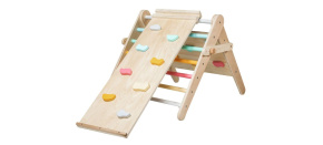 Montessori rostoucí Piklerové trojúhelník 3v1 s activity boardem a prknem 2v1 - fresh - 2. jakost