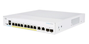 Cisco switch CBS250-8PP-E-2G (8xGbE,2xGbE/SFP combo,8xPoE+,45W,fanless) - REFRESH