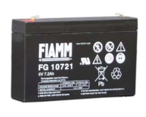 Baterie - Fiamm FG10721 (6V/7,2Ah-Faston 187), životnost 5let