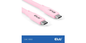 Club3D Kabel USB-C 4.0, 20Gbps, 4K60Hz, PD 240W, 2m, růžová