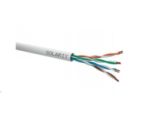 Instalační kabel Solarix UTP, Cat5E, licna, PVC, box 305m SXKL-5E-UTP-PVC-GY