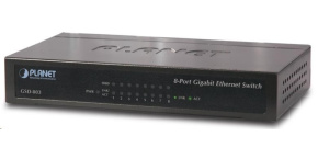 Planet switch GSD-803 10/100/1000 (8X1000BASE-T), EUP, 802.3AZ, kov