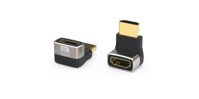 PREMIUMCORD Adaptér spojka 8K HDMI A - HDMI A, F/M, zahnutá do pravého úhlu 90°