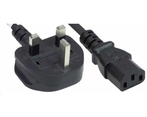 Manhattan nabíjecí kabel, Power Cord UK 3-pin, C13 to BS 1363 (UK plug), 1.8m, černá