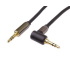 PremiumCord HQ stíněný kabel stereo Jack 3.5mm - Jack 3.5mm zahnutý 90°, 1,5m