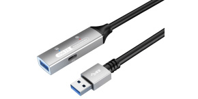 PREMIUMCORD USB 3.2. repeater a prodlužovací kabel Male-Female, 5Gbps Aluminium 20m