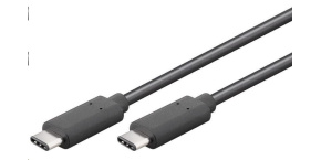 PremiumCord Kabel USB 3.1 konektor C/male - USB 3.1 C/male, černý, 0,5m