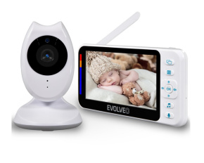 EVOLVEO Baby Monitor N4, HD LCD displej, IR přísvit, uspávací režim