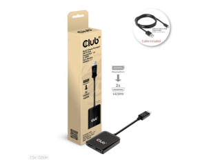 Club3D hub MST (Multi Stream Transport) DisplayPort 1.4 na 2xHDMI Dual Monitor 4K60Hz (M/F)