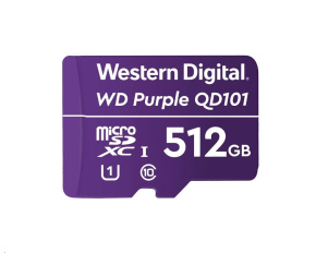 WD MicroSDXC karta 512GB Purple WDD512G1P0C Class 10 (R:100/W:60 MB/s)