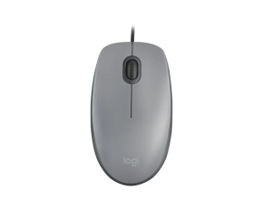 Logitech myš Corded M110 tichá, šedá, EMEA