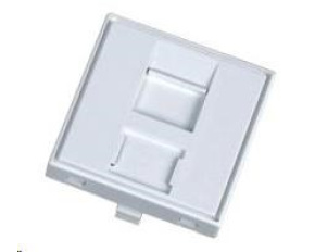 Modul neosazený 1x RJ45, 45x45 mm s prachovkou