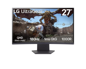 LG MT VA LCD LED 27" 27GS60QC - VA panel, 1ms, 180Hz, 2560x1440, 2xHDMI, DP, zakriven, AMD freesync, HDR10, sRGB 99%