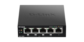 D-Link DES-1005P B1 5-Port 10/100 PoE Desktop Switch, 4x PoE+, 60W pro PoE