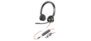 Poly Blackwire 3325 MS Teams náhlavní souprava, 3.5 mm jack + USB-C/A adaptér, stereo