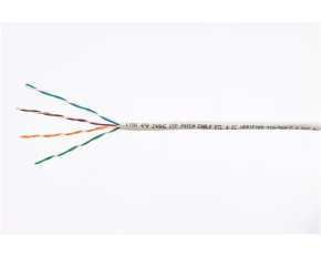 UTP kabel LYNX, Cat5E, licna(lanko), PVC, Dca, šedá, 305m