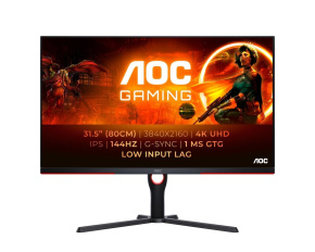 AOC MT IPS LCD WLED 31,5" U32G3X/BK - IPS panel, 3840x2160, 144Hz, 1ms, 2xHDMI, 2xDP, nast. vysky