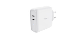 TRUST nabíječka MAXO 65W, 2x USB-C, bílá