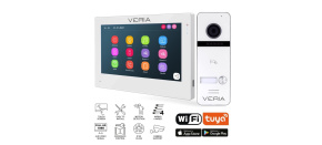 SET Videotelefon VERIA 3001-W (Wi-Fi) bílý + vstupní stanice VERIA 301