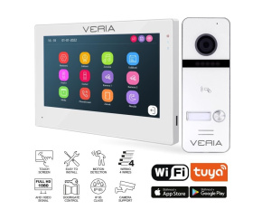 SET Videotelefon VERIA 3001-W (Wi-Fi) bílý + vstupní stanice VERIA 301