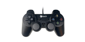 C-TECH gamepad Callon pro PC/PS3, 2x analog, X-input, vibrační, 1,8m kabel, USB