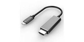 PREMIUMCORD Kabel USB3.1 typ-C na HDMI, 1,8m rozlišení obrazu 4K*2K@60Hz Aluminium