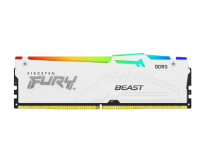 KINGSTON DIMM DDR5 32GB 6400MT/s CL32 Non-ECC FURY Beast RGB EXPO, Bílá