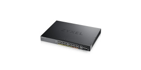 Zyxel XGS2220-30HP, L3 Access Switch, 400W PoE, 16xPoE+/10xPoE++, 24x1G RJ45 2x10mG RJ45, 4x10G SFP+ Uplink, incl. 1 yr