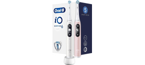 Oral-B iO Series 6 Duo White & Pink Sand set elektrických zubních kartáčků, 5 režimů, AI, časovač