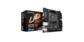 GIGABYTE MB Sc AM4 A520I AC, AMD A520, 2xDDR4, 1xDP, 2xHDMI, WI-FI, Mini-ITX