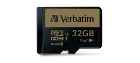 VERBATIM MicroSDHC karta 32GB PRO+ Class 10, UHS 1 (R:90/W:80 MB/s)