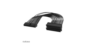 AKASA kabel ATX 24P Male to Dual ATX 24P Female - 2 Pack