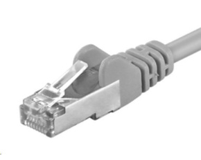 PREMIUMCORD Patch kabel CAT.6 F/UTP, RJ45-RJ45, AWG 26 15m šedá