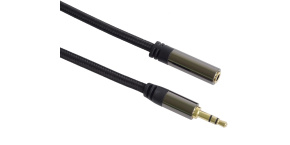 PREMIUMCORD kabel, stíněný, Jack 3.5mm - Jack 3.5mm M/F 1,5m