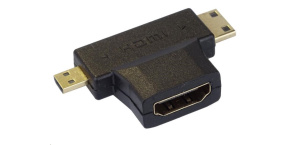 PremiumCord Adaptér HDMI na mini HDMI typ C a micro HDMI typ D