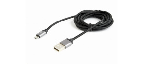 GEMBIRD Kabel USB A Male/Micro B Male 2.0, 1,8m, opletený, černý, blister