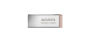 ADATA Flash Disk 128GB UR350, USB 3.2 Dash Drive, kov hnědá