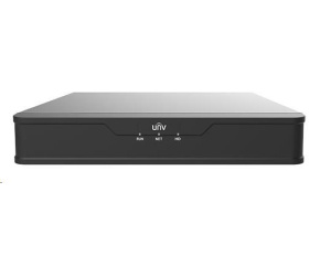 Uniview NVR, 8 kanálů, H.265, 1x HDD, 8Mpix (64Mbps/64Mbps), HDMI, VGA, 4K, ONVIF, 2x USB, audio