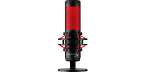 HyperX QuadCast - USB Microphone (Black-Red) - Red Lighting (HX-MICQC-BK) - Mikrofon