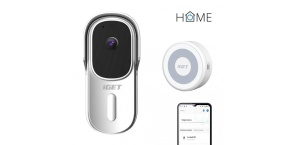 iGET HOME Doorbell DS1 White + Chime CHS1 White