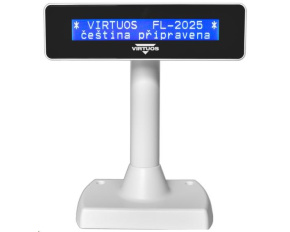 Virtuos zákaznický displej Virtuos FL-2025MB 2x20, USB, bílý