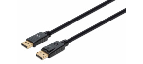 Manhattan kabel DisplayPort 1.4, DisplayPort Male na Male, 3m, černá