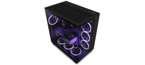 NZXT skříň H9 Flow dvoukomorová ATX / 4x120mm fan / až 10xfan / perforovaný top / proskl. bočnice, front / černá