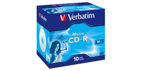 VERBATIM CD-R(10-pack)Audio/Live it!/Colour/Jewel/80Min