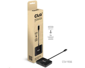 Club3D Video hub MST (Multi Stream Transport) USB-C 3.2 na HDMI 2.0, Dual Monitor 4K60Hz