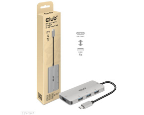 Club3D hub USB-C Gen2 na 10Gbps 4x USB Type-A Hub