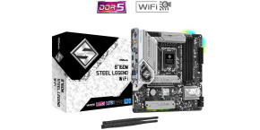 ASRock MB Sc LGA1700 B760M STEEL LEGEND WIFI, Intel B760, 4xDDR5, 1xDP, 1xHDMI, WI-FI, mATX